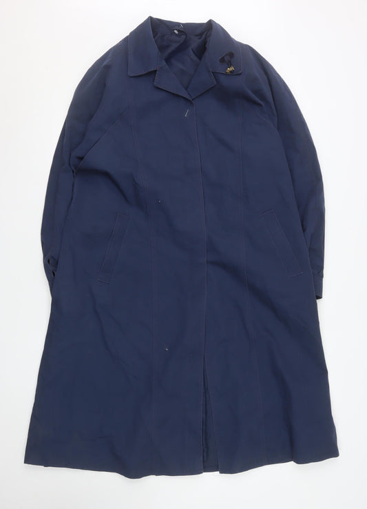 Womens UK Size 14 Jan Robert Blue Trench Coat