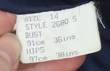 Womens UK Size 14 Jan Robert Blue Trench Coat