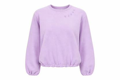 Womens UK Size XS Leigh Tucker Willow Purple Pullover Sweatshirt