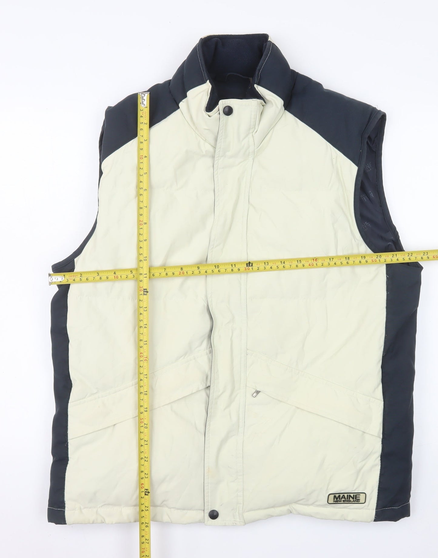 Mens UK Size S Maine New England Beige Bodywarmer