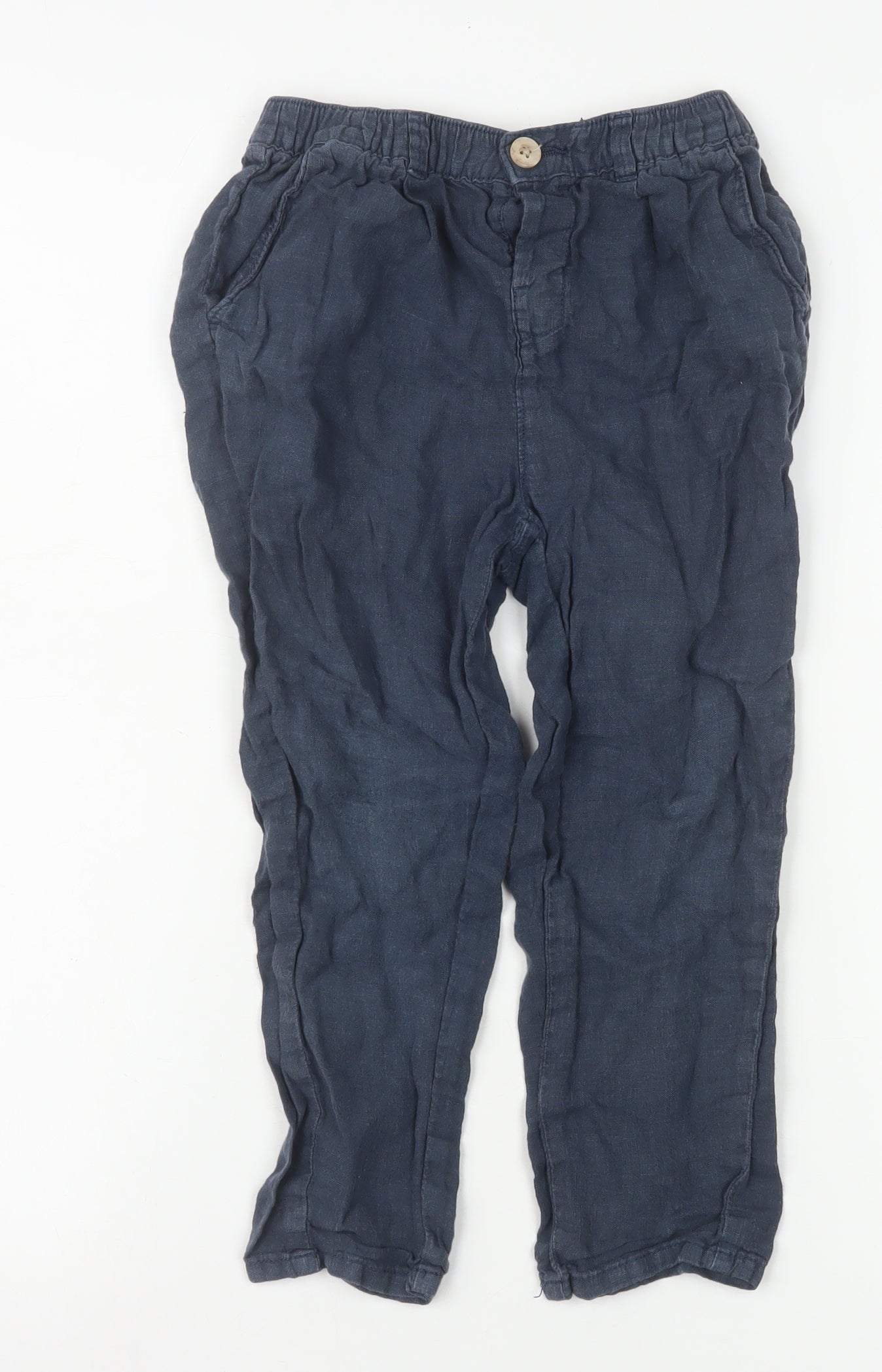 Boys UK Size 4-5 Years Zara Regular Fit Chino Blue Trousers