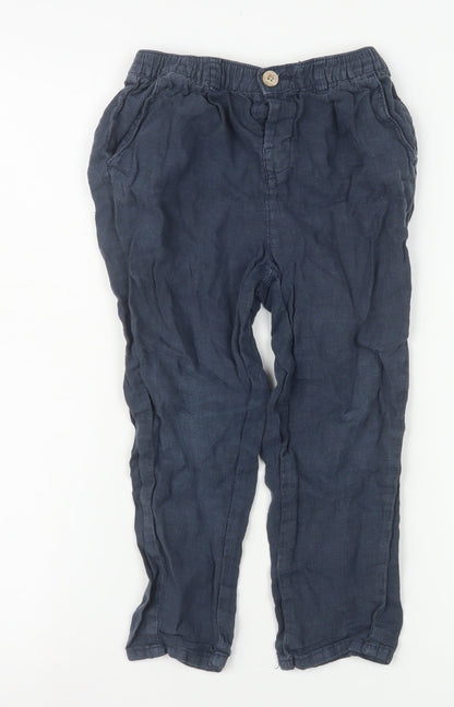 Boys UK Size 4-5 Years Zara Regular Fit Chino Blue Trousers