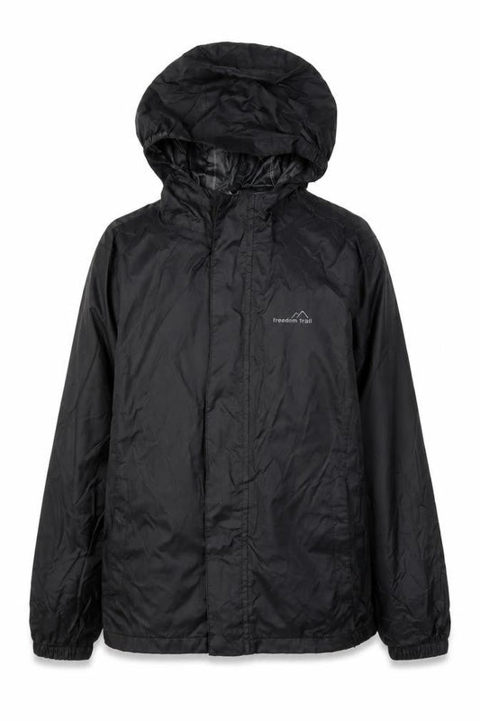 Girls UK Size 9-10 Years Freedom Trail Black Rain Coat