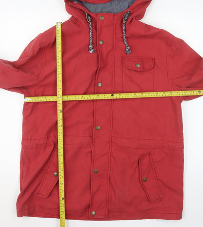 Mens UK Size L Jasper Conran Red Parka Coat