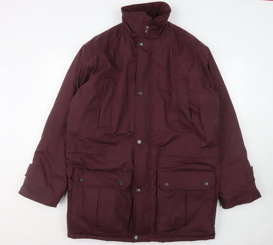 Mens UK Size M BHS Red Parka Coat