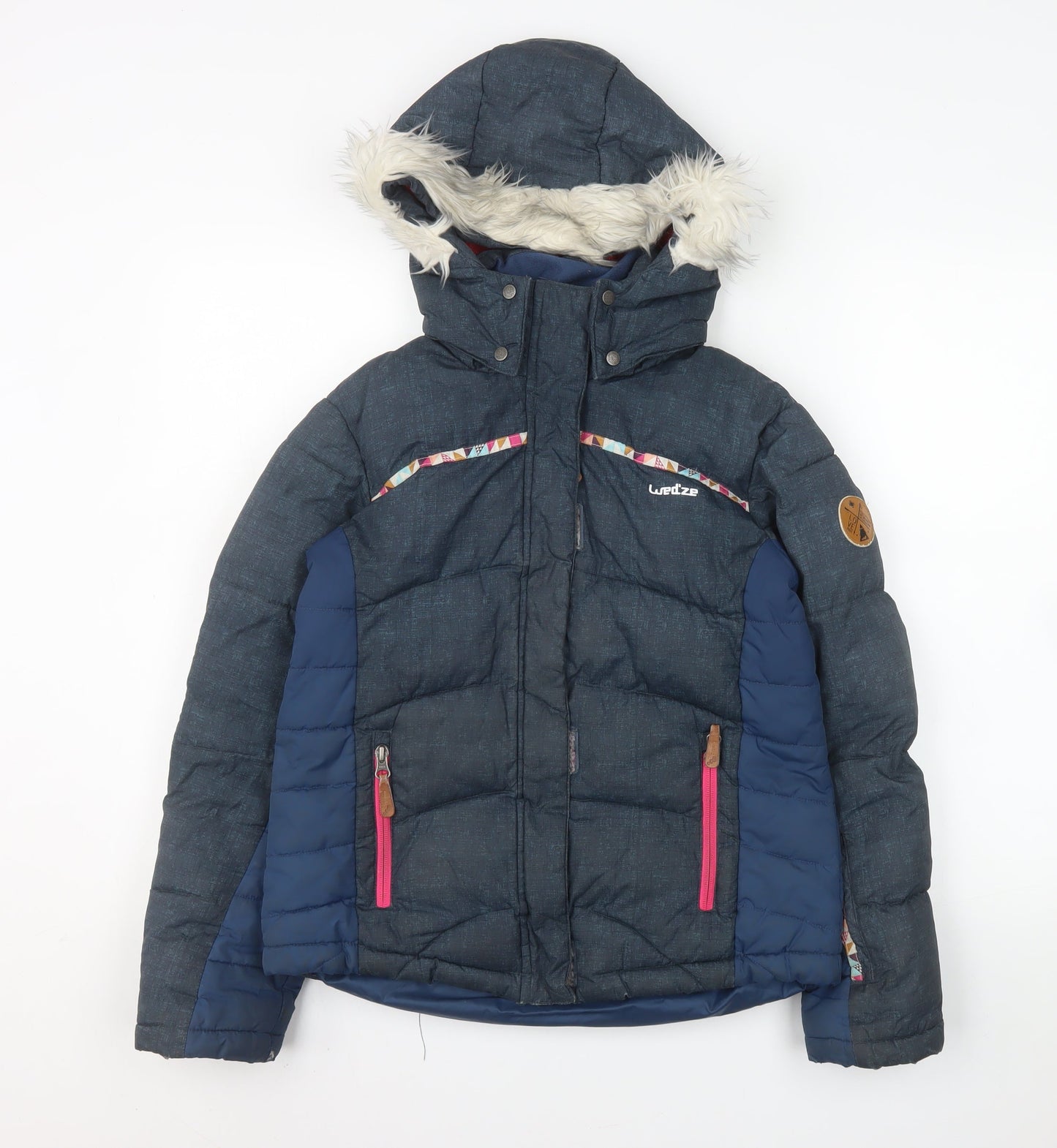 Girls UK Size 12 Years Wedze Blue Puffer Jacket