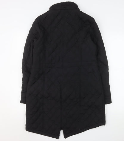 Womens UK Size 10 TU Black Quilted Coat