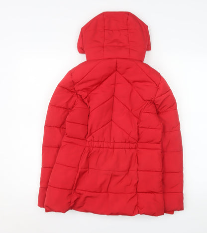 Girls UK Size 11-12 Years George Red Puffer Jacket