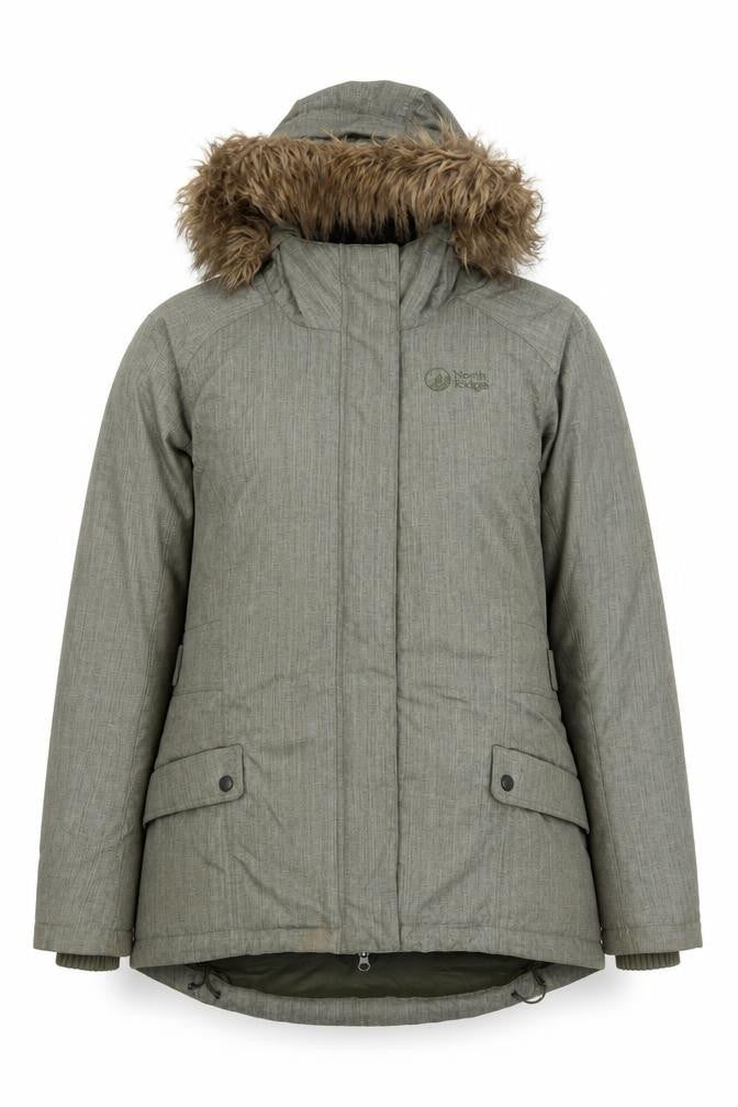 Womens UK Size 14 North Ridge Grey Parka Coat