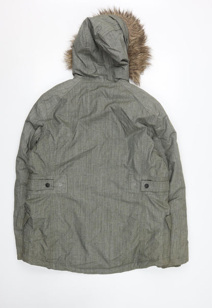 Womens UK Size 14 North Ridge Grey Parka Coat