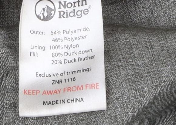 Womens UK Size 14 North Ridge Grey Parka Coat