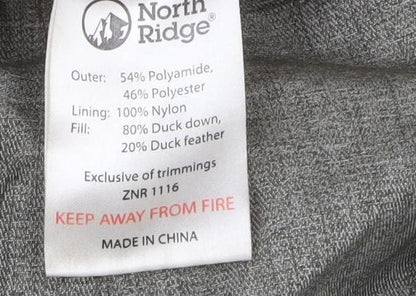 Womens UK Size 14 North Ridge Grey Parka Coat