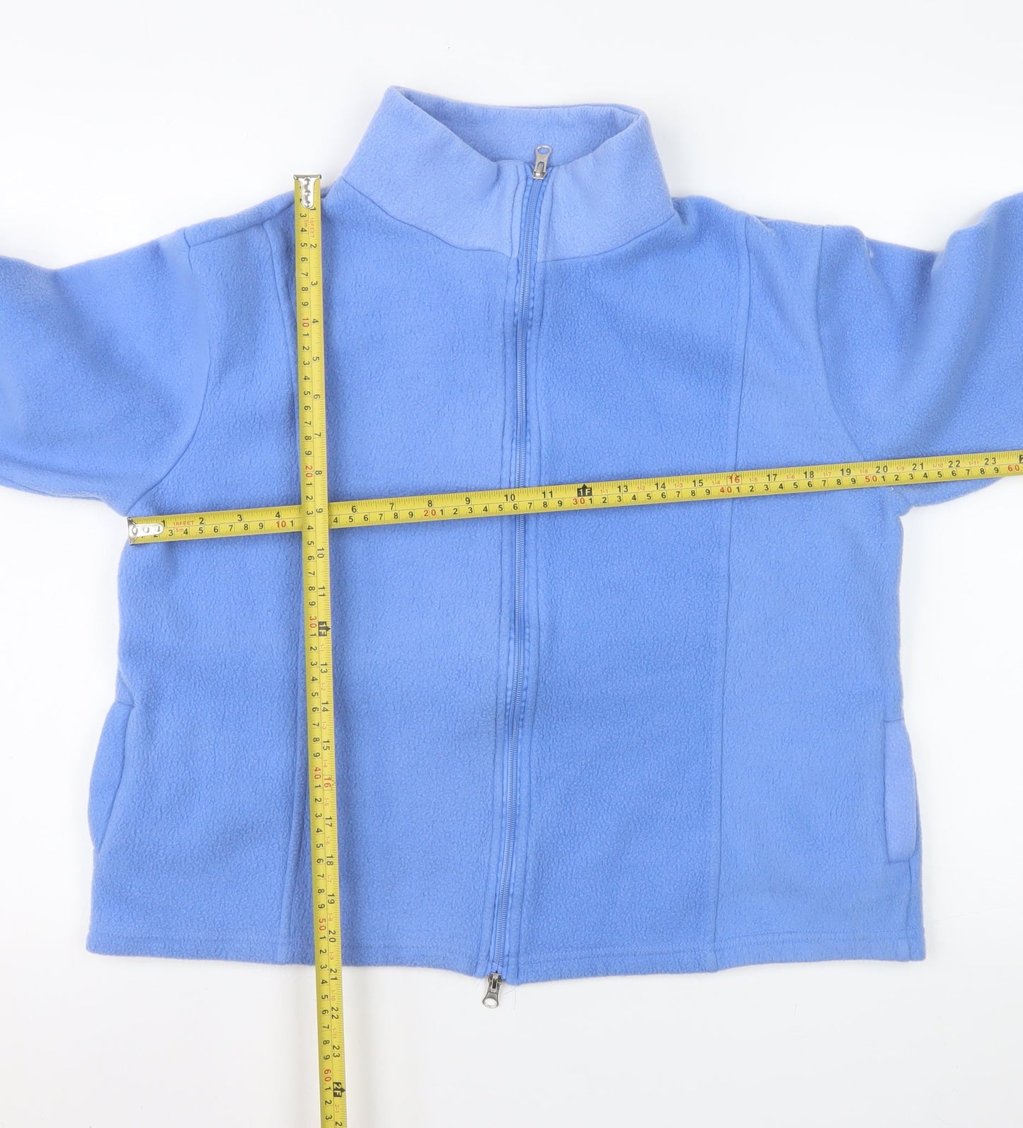 Womens UK Size M Anne de Lancay Blue Basic Jacket