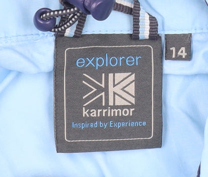 Womens UK Size 14 Karrimor Blue Rain Coat