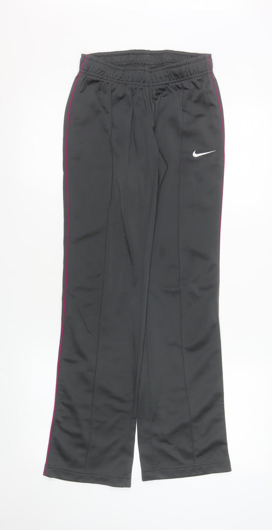 Womens UK Size XS Nike Regular Fit Track Pants Black Trousers