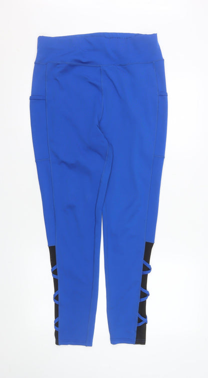 Womens UK Size XL POP FIL Slim Fit Leggings Blue Leggings