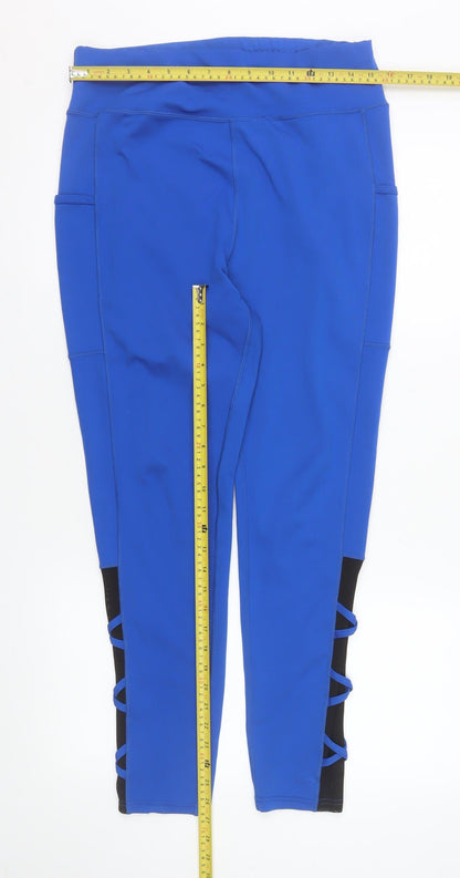 Womens UK Size XL POP FIL Slim Fit Leggings Blue Leggings