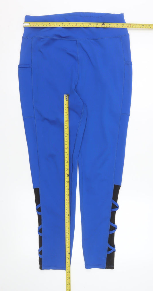 Womens UK Size XL POP FIL Slim Fit Leggings Blue Leggings