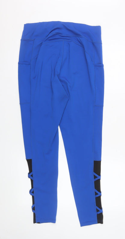 Womens UK Size XL POP FIL Slim Fit Leggings Blue Leggings