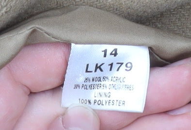 Womens UK Size 14 Just Jane Beige Duffle Coat