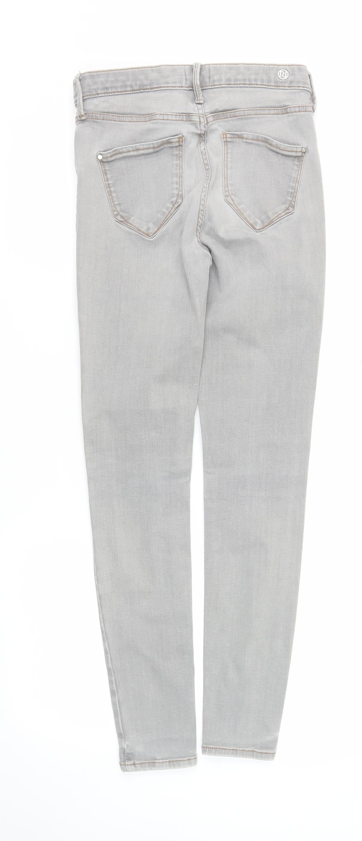 Womens UK Size 10 River Island Slim Fit Skinny Grey Jeans