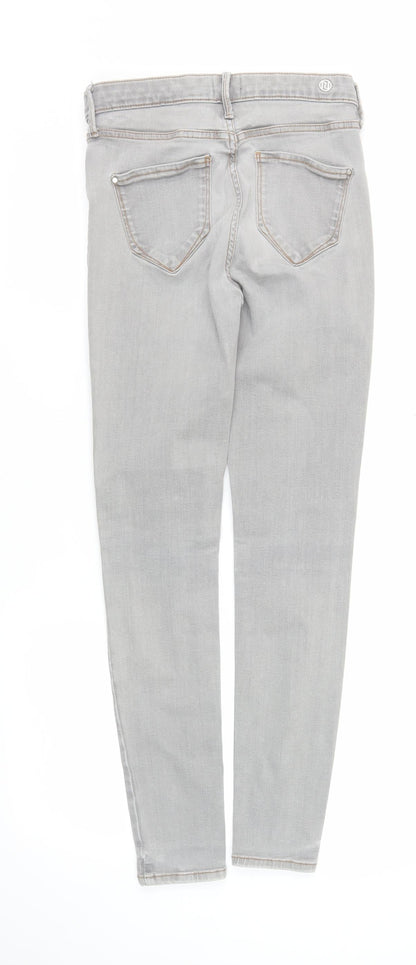 Womens UK Size 10 River Island Slim Fit Skinny Grey Jeans