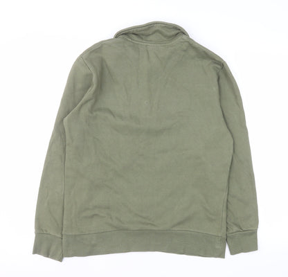 Mens UK Size S ASOS Green Henley Sweatshirt