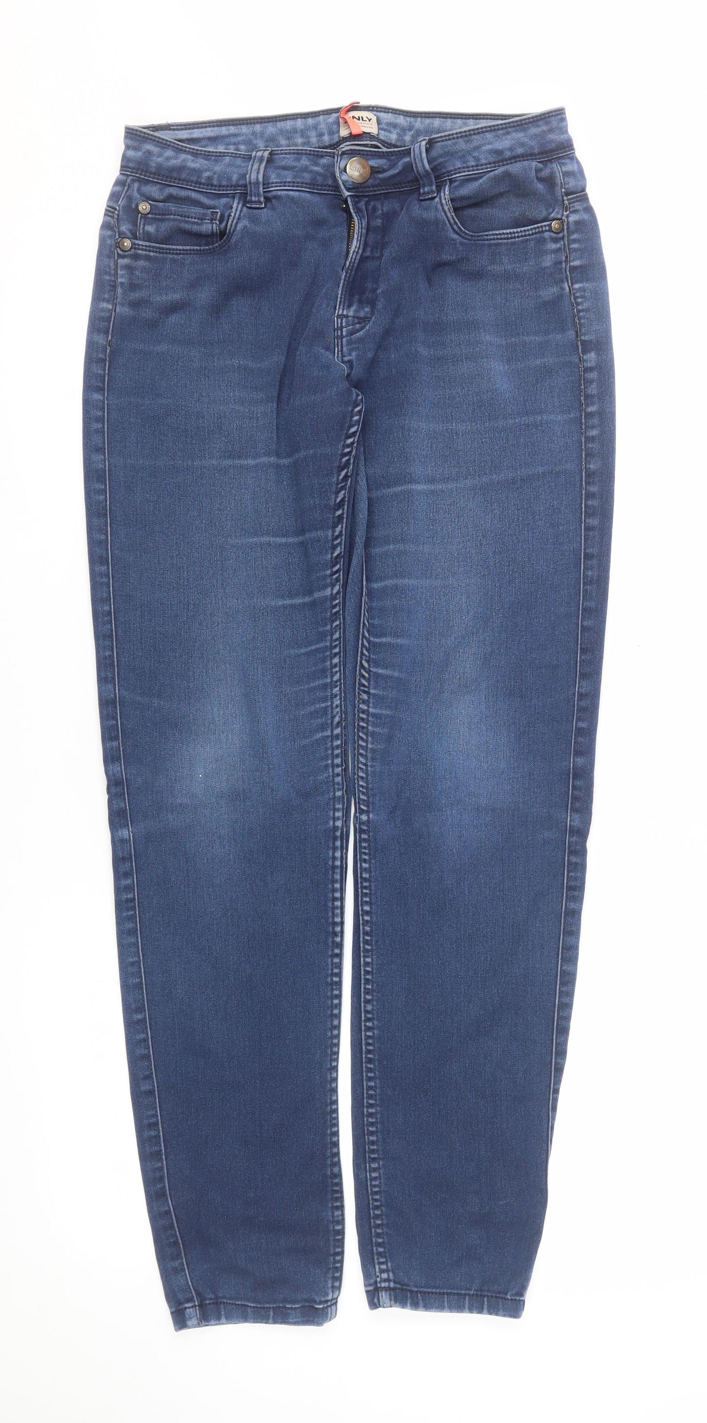Womens UK Size M Only Regular Fit Straight Blue Jeans