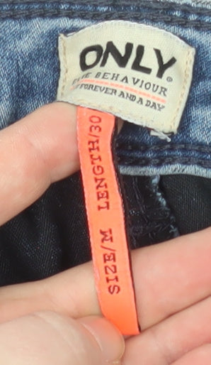 Womens UK Size M Only Regular Fit Straight Blue Jeans