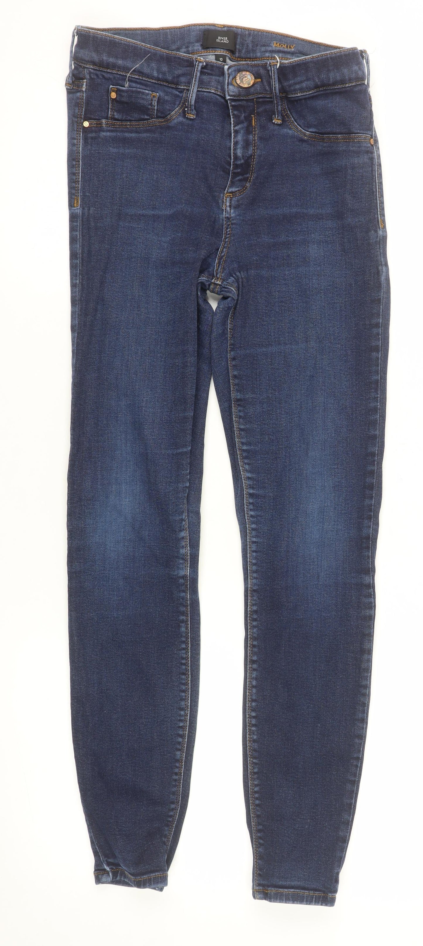 Womens UK Size 10 River Island Slim Fit Jegging Blue Jeans