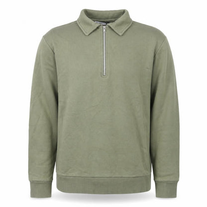 Mens UK Size M ASOS DESIGN Green 1/4 Zip Sweatshirt