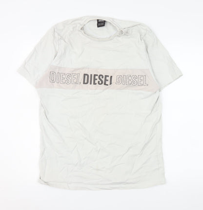 Mens UK Size XL Diesel White  T-Shirt