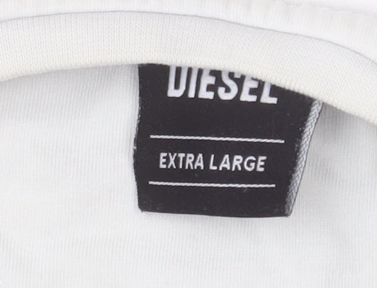 Mens UK Size XL Diesel White  T-Shirt
