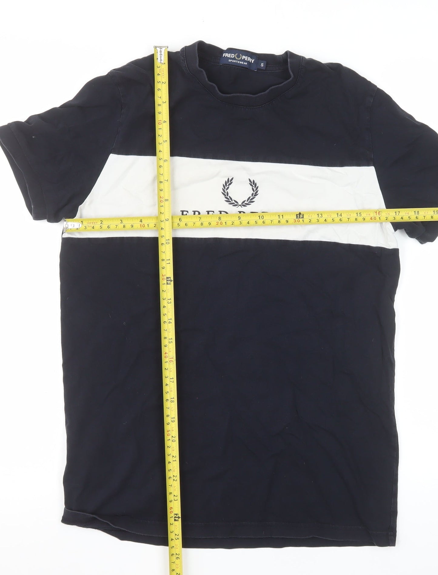 Mens UK Size S Fred Perry Blue  T-Shirt