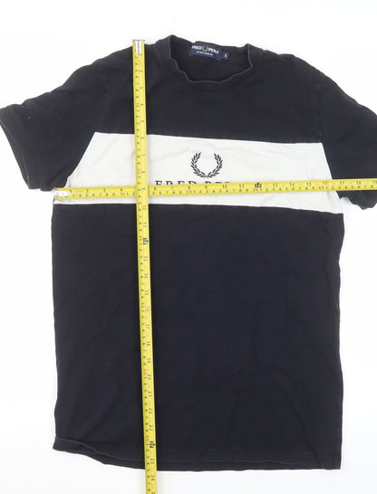 Mens UK Size S Fred Perry Blue  T-Shirt