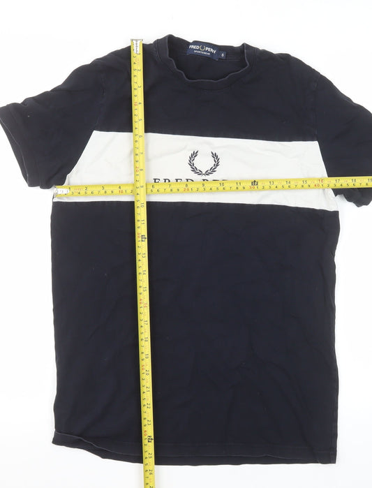 Mens UK Size S Fred Perry Blue  T-Shirt