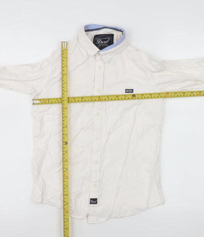 Boys UK Size 9-10 Years Diesel Beige Basic Button-Up