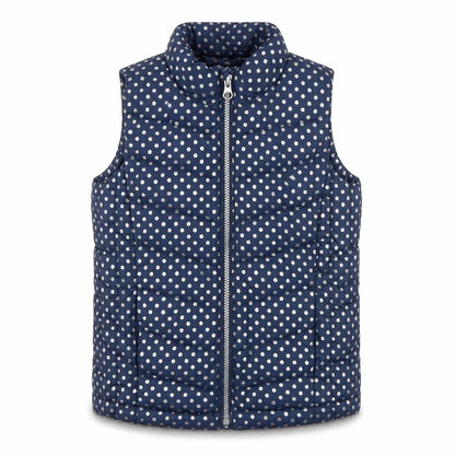 Gap Kids Girls Blue Floral Puffer Gilet Waistcoat 6-7 Years