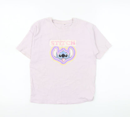 Girls UK Size 9-10 Years George Pink Graphic Print Basic T-Shirt