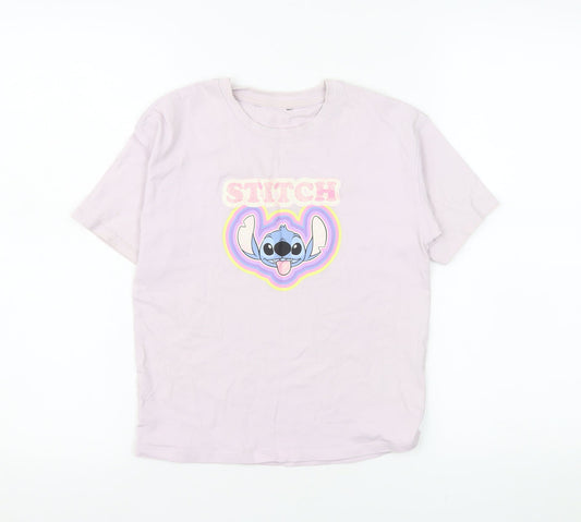 Girls UK Size 9-10 Years George Pink Graphic Print Basic T-Shirt