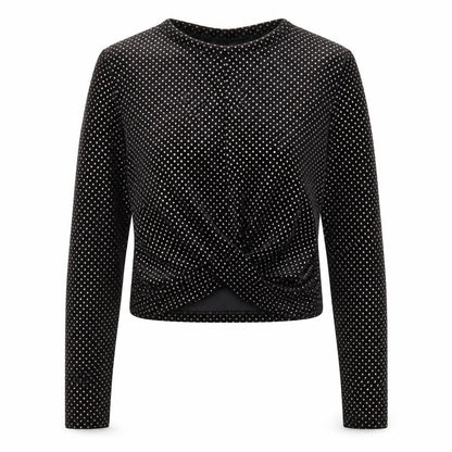 Womens UK Size L H&M Divided Black Cropped Blouse