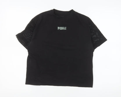 Womens UK Size S PUMA Black Basic T-Shirt