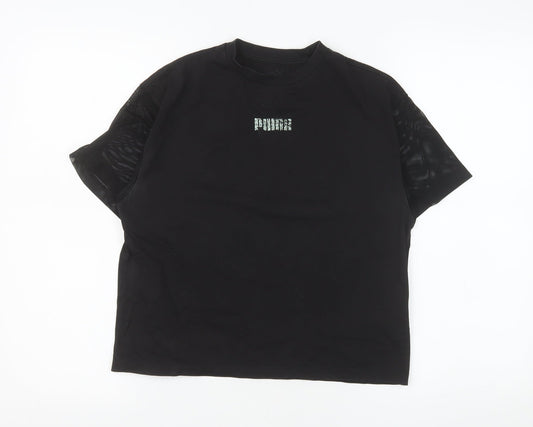 Womens UK Size S PUMA Black Basic T-Shirt