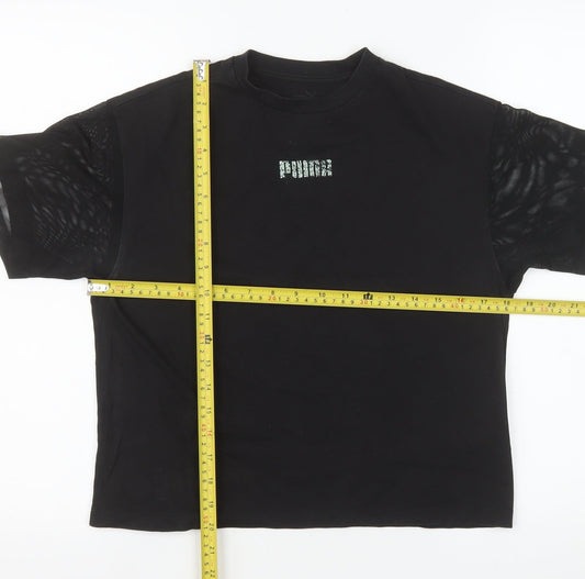 Womens UK Size S PUMA Black Basic T-Shirt