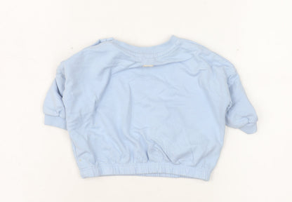 Next Baby Blue Bear Appliqué Pullover T-Shirt 3-6 Months