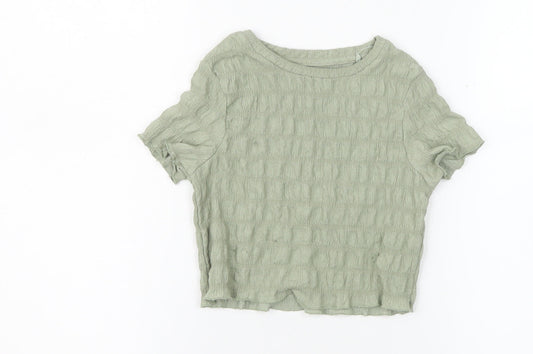 Girls UK Size 5 Years NEXT Green Basic T-Shirt