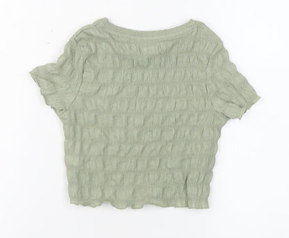 Girls UK Size 5 Years NEXT Green Basic T-Shirt