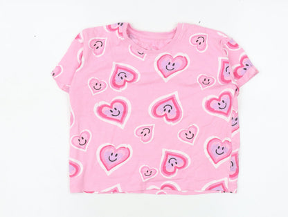 Girls UK Size 4-5 Years Dunnes Stores Pink Basic T-Shirt