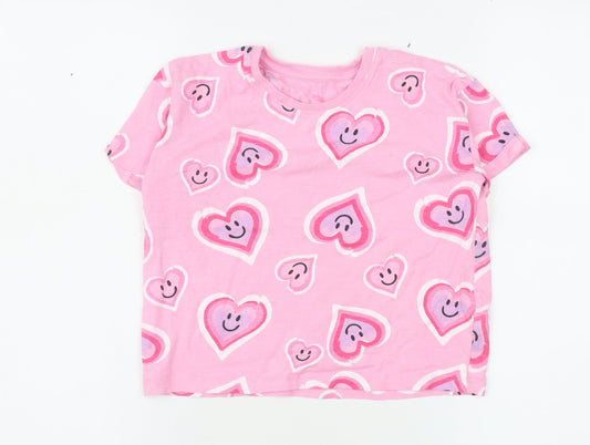 Girls UK Size 4-5 Years Dunnes Stores Pink Basic T-Shirt