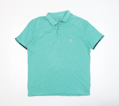Mens UK Size XL GUESS Cotton Polo Shirt